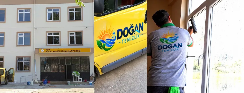 Doğan Temizlik Bursa Kurumsal Saha ve Ekip Çalışmaları - Gürsu İmam Hatip Lisesi ve Kurumsal Araç Filosu